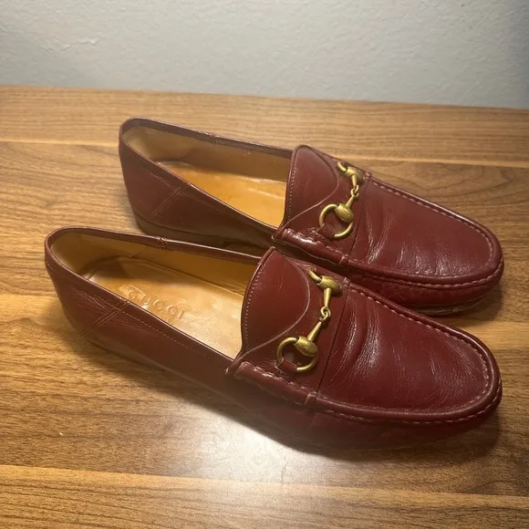 Gucci  Mens Horsebit Bordeaux  Loafer Size 8,5(actual size US 9,5-10.)