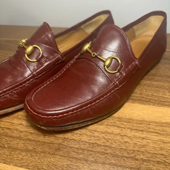 Gucci  Mens Horsebit Bordeaux  Loafer Size 8,5(actual size US 9,5-10.)