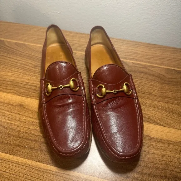 Gucci  Mens Horsebit Bordeaux  Loafer Size 8,5(actual size US 9,5-10.)