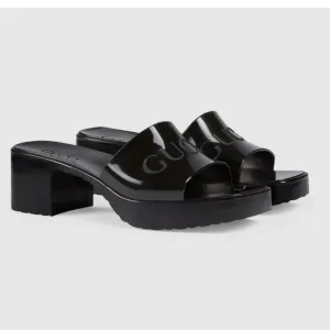 Gucci rubber sandal heel