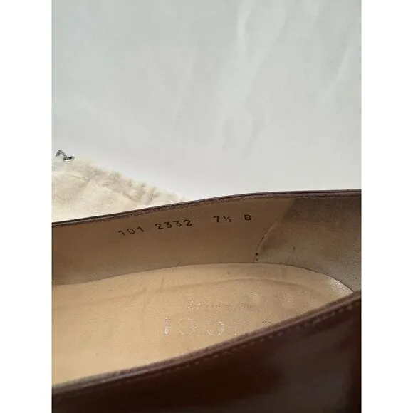 Gucci Shoes Vintage Brown Square Toe Leather Pump Size 7.5