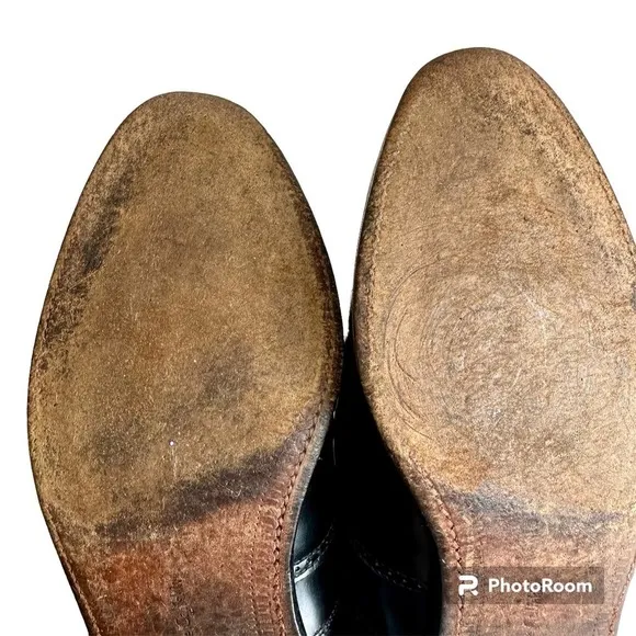 Hanover MasterFlex Dress Shoes Men’s sz. 10 Black Wingtip Oxford Leather‎