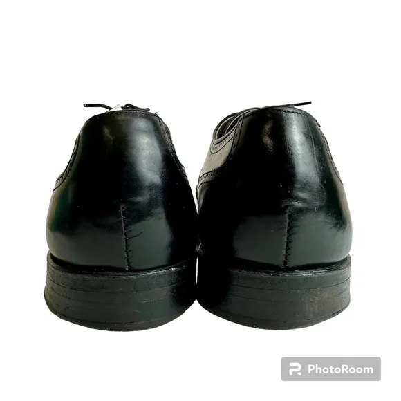 Hanover MasterFlex Dress Shoes Men’s sz. 10 Black Wingtip Oxford Leather‎