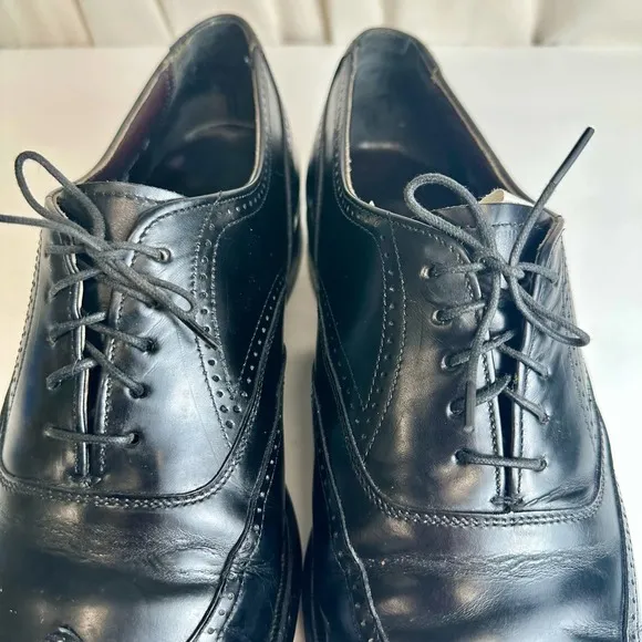 Hanover MasterFlex Dress Shoes Men’s sz. 10 Black Wingtip Oxford Leather‎