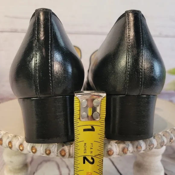 HASSIA Evelyn Women's Black Leather Mary Jane Shoes Size 6 US