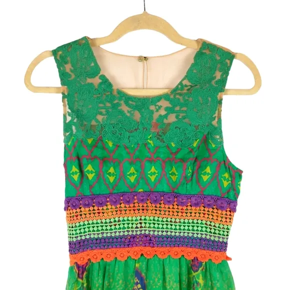 Hemant &amp; Nandita Mintzita Maxi Green Dress
