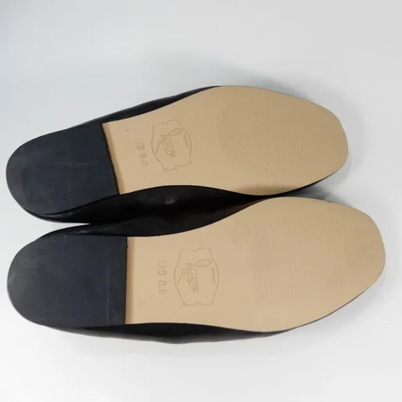Her By ANTHONY VEER Ingrid Flat Loafer Size 8.5 Black Leather OrthoLite NEW $129