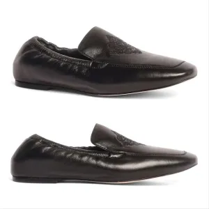 Her By ANTHONY VEER Ingrid Flat Loafer Size 8.5 Black Leather OrthoLite NEW $129