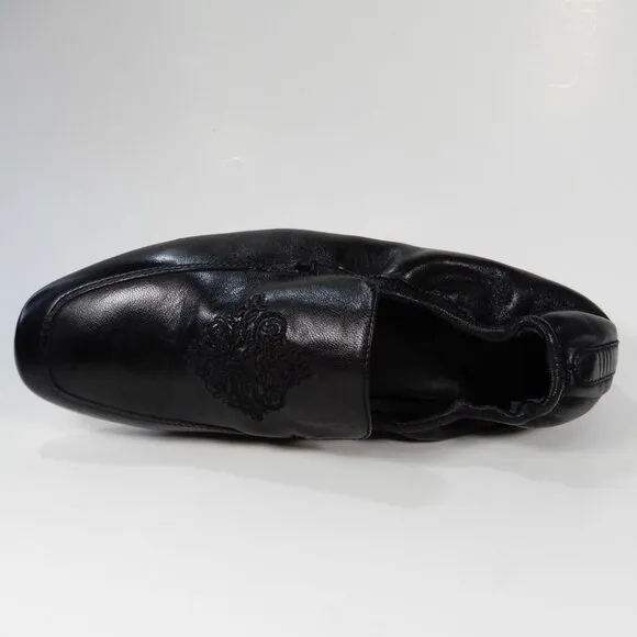 Her By ANTHONY VEER Ingrid Flat Loafer Size 8.5 Black Leather OrthoLite NEW $129