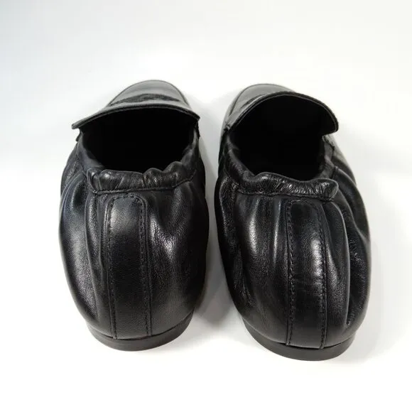Her By ANTHONY VEER Ingrid Flat Loafer Size 8.5 Black Leather OrthoLite NEW $129