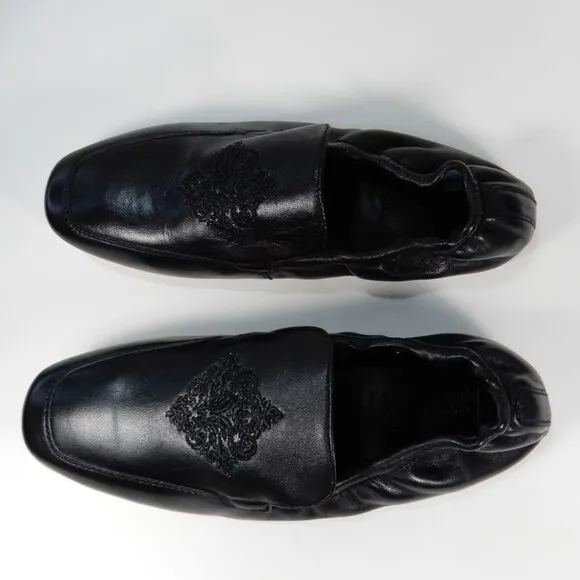 Her By ANTHONY VEER Ingrid Flat Loafer Size 8.5 Black Leather OrthoLite NEW $129