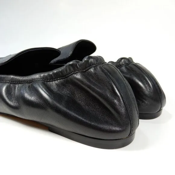 Her By ANTHONY VEER Ingrid Flat Loafer Size 8.5 Black Leather OrthoLite NEW $129