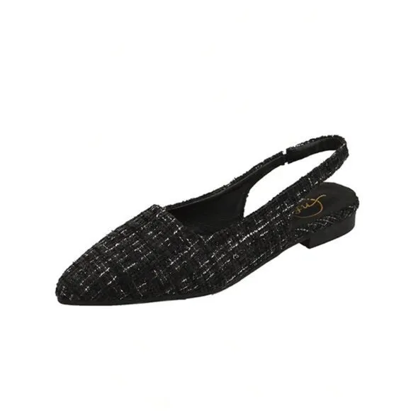High-End Vintage Women's Shoes With Closed Toe, Ladies' Sandals, Spring/Summer,