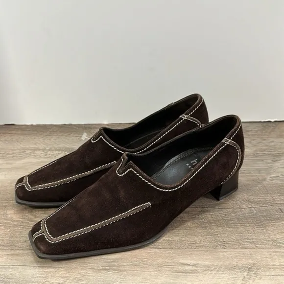 Hogl Women’s Shoes sz US 7 UK 4.5 Suede Block Heel #G807