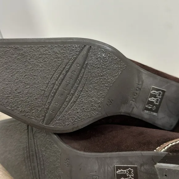 Hogl Women’s Shoes sz US 7 UK 4.5 Suede Block Heel #G807