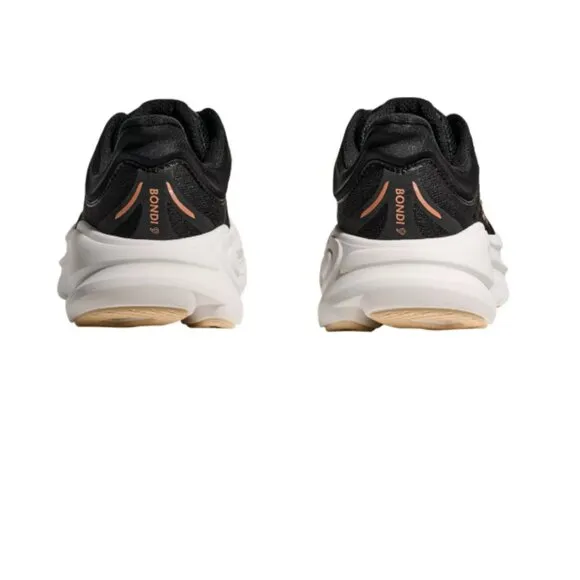 HOKA Women's Bondi 9 Running Shoes Color: Black/Rose Gold
