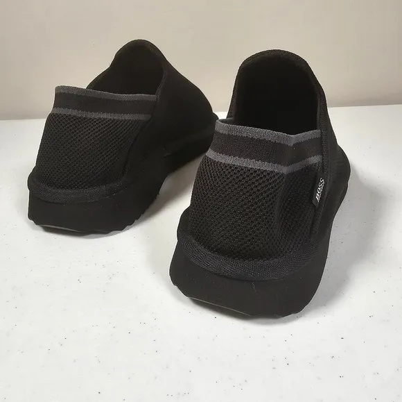Hugo Boss Homium Slip-On Shoes Knitted Mules Comfort Flats Black Size Eur 41 NEW