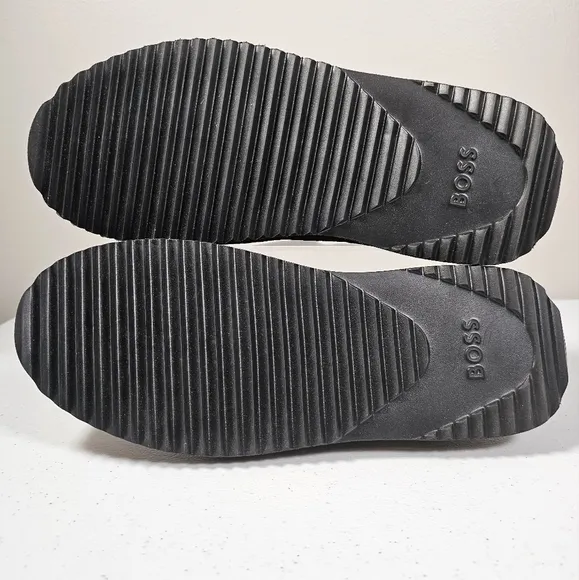 Hugo Boss Homium Slip-On Shoes Knitted Mules Comfort Flats Black Size Eur 41 NEW