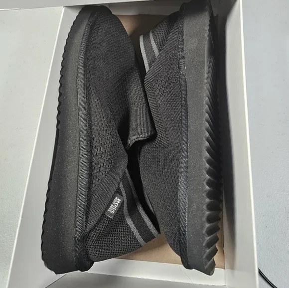Hugo Boss Homium Slip-On Shoes Knitted Mules Comfort Flats Black Size Eur 41 NEW