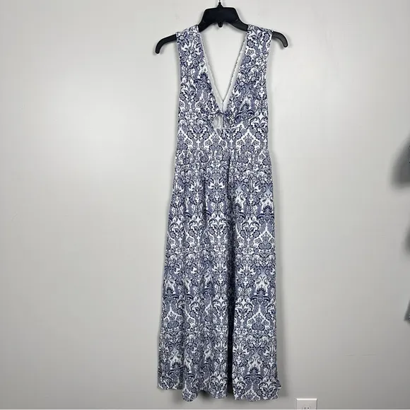 HYACINTH HOUSE Navy Scroll Print Toula Dress XS