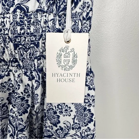 HYACINTH HOUSE Navy Scroll Print Toula Dress XS