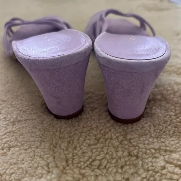 Ilio Smeraldo X Benedicte 01 Sandals Lavender Suede Heels
