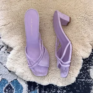 Ilio Smeraldo X Benedicte 01 Sandals Lavender Suede Heels