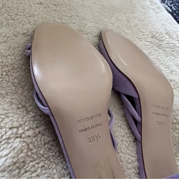 Ilio Smeraldo X Benedicte 01 Sandals Lavender Suede Heels