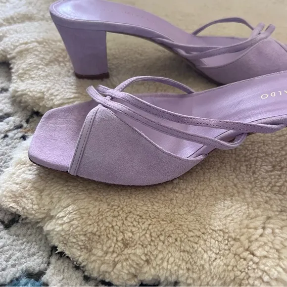 Ilio Smeraldo X Benedicte 01 Sandals Lavender Suede Heels
