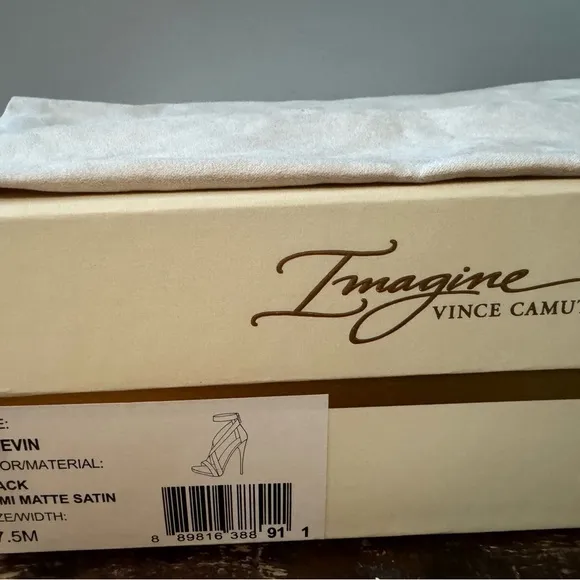 Imagine by Vince Camuto-black satin evening shoe-size 7.5