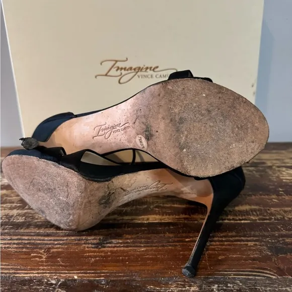 Imagine by Vince Camuto-black satin evening shoe-size 7.5