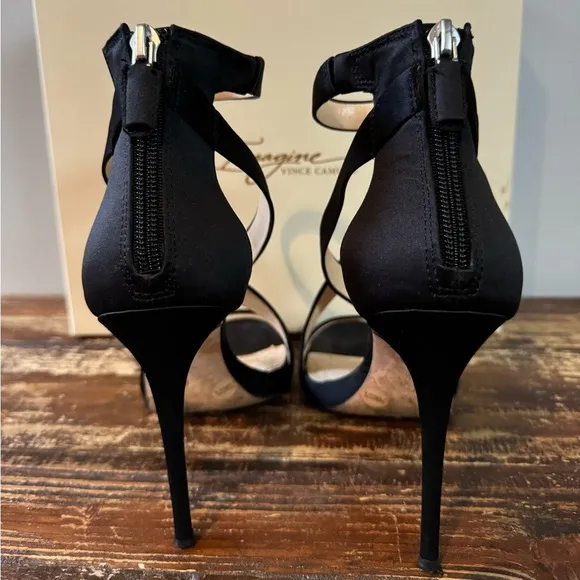 Imagine by Vince Camuto-black satin evening shoe-size 7.5