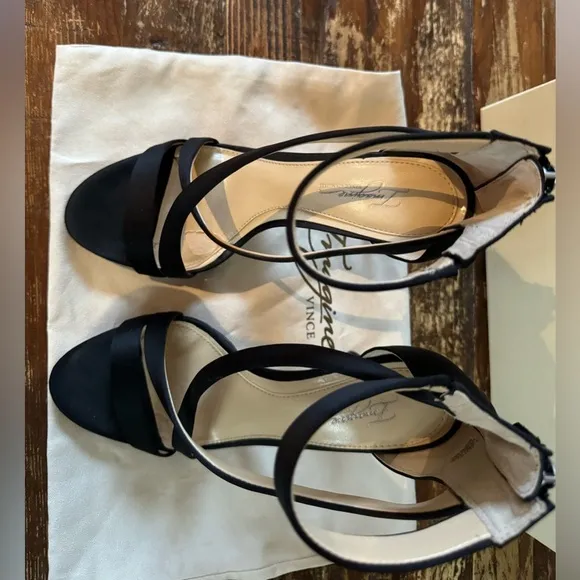 Imagine by Vince Camuto-black satin evening shoe-size 7.5