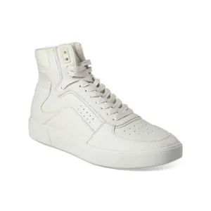 INC Mens White Perforated Keanu Round Toe Platform Lace-Up Sneakers Shoes 7.5 M