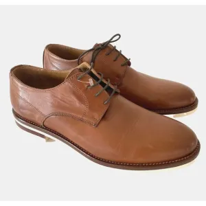 Italia Difference Oxfords Dress Shoes Men's Size 44 (10.5) Brown Leather Cap Toe