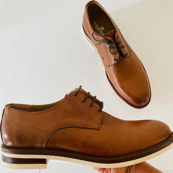 Italia Difference Oxfords Dress Shoes Men's Size 44 (10.5) Brown Leather Cap Toe