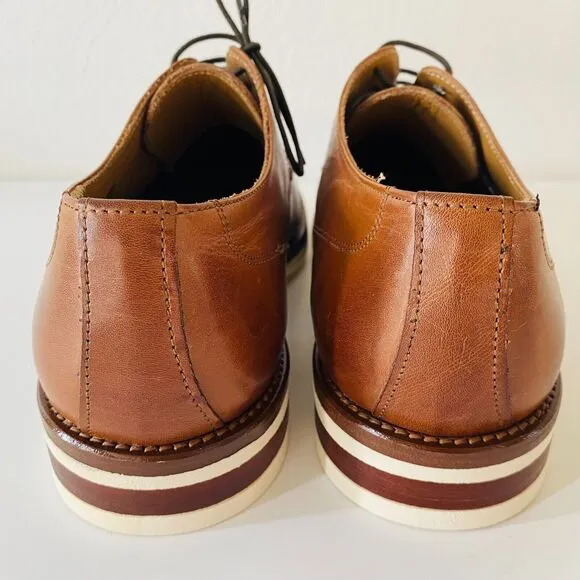 Italia Difference Oxfords Dress Shoes Men's Size 44 (10.5) Brown Leather Cap Toe