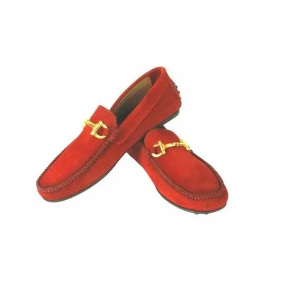 Italian Handmade Men's Leather Boot / Omar Red Men’s Italian Moccasin Loafers /