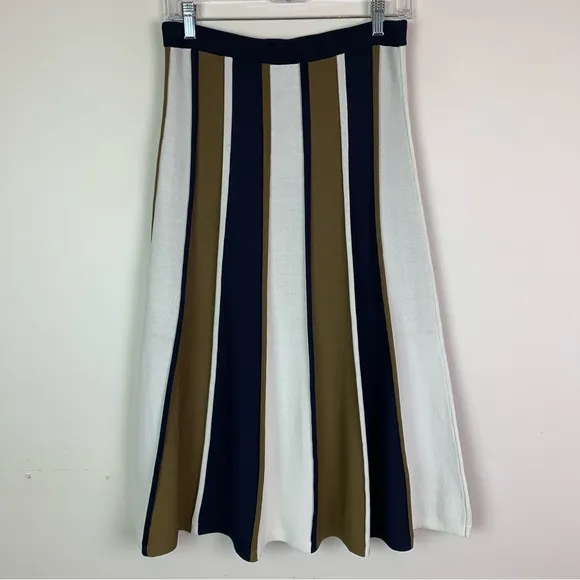 J. Crew Sweater Midi Skirt in Stripe