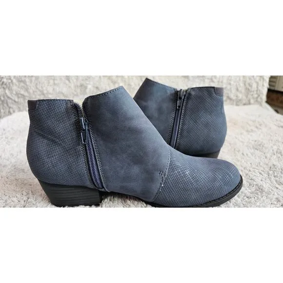 JBU by Jambu Women's Side Zip Cassidy Vegan Ankle Fashion Bootie Size 8.5 Blue