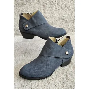 JBU by Jambu Women's Side Zip Cassidy Vegan Ankle Fashion Bootie Size 8.5 Blue