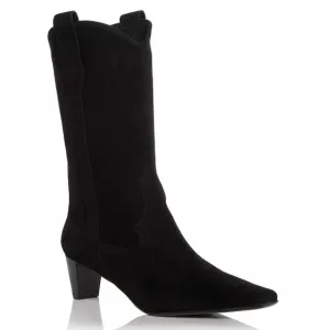 Jeffrey Campbell Mulhall Western Booties Boots Black Suede Size 7.5 NIB