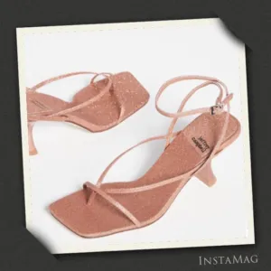 JEFFREY CAMPBELL Rose Gold Glitter Fluxx Strappy Sandals