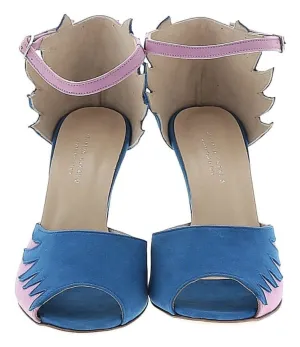 Jerelyn Creado Nolana Women’s High Heeled Sandals Art To Wear - Pink Blue Flame Leather, Size 39