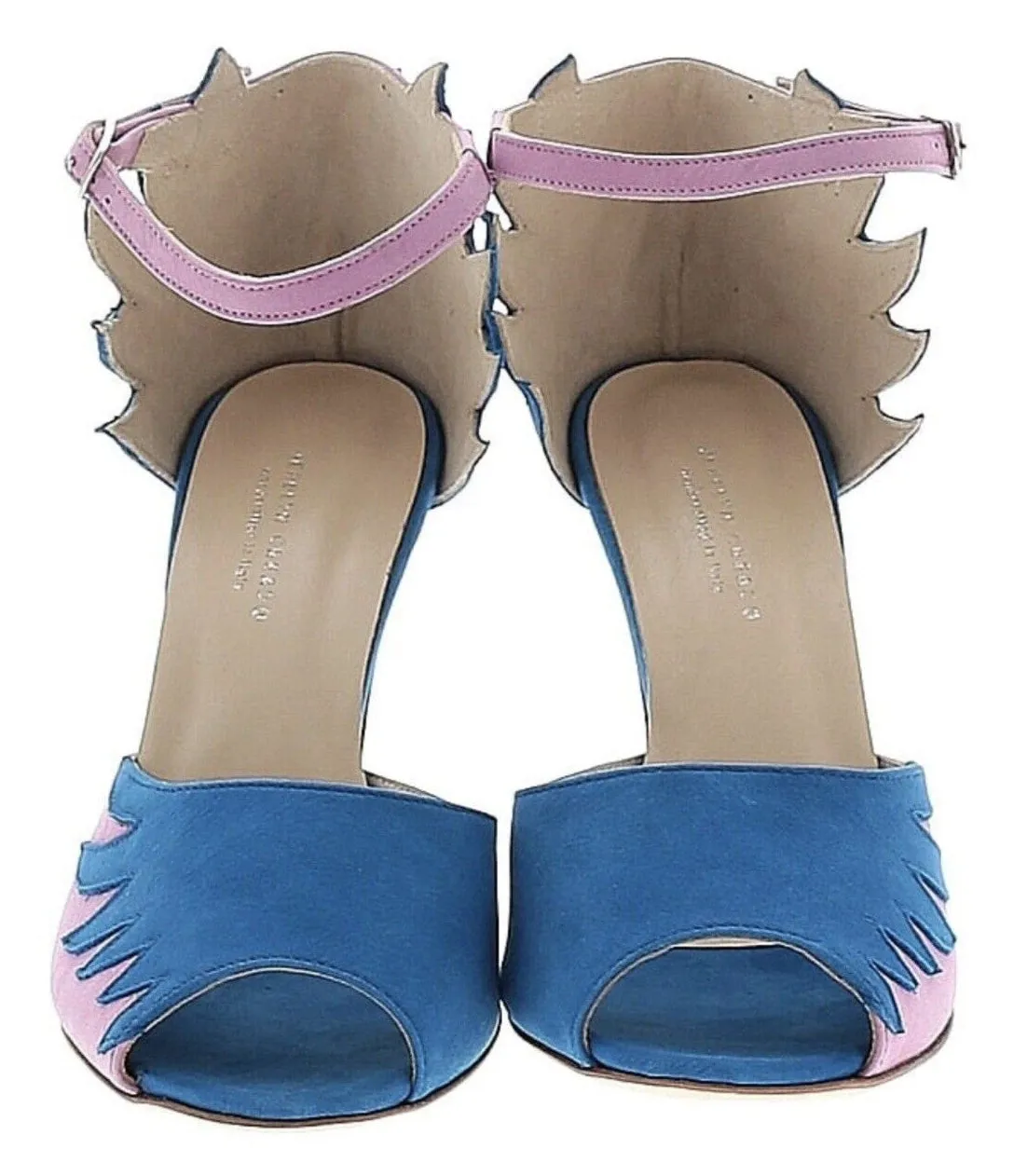 Jerelyn Creado Nolana Women’s High Heeled Sandals Art To Wear - Pink Blue Flame Leather, Size 39