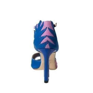 Jerelyn Creado Nolana Women’s High Heeled Sandals Art To Wear - Pink Blue Flame Leather, Size 39