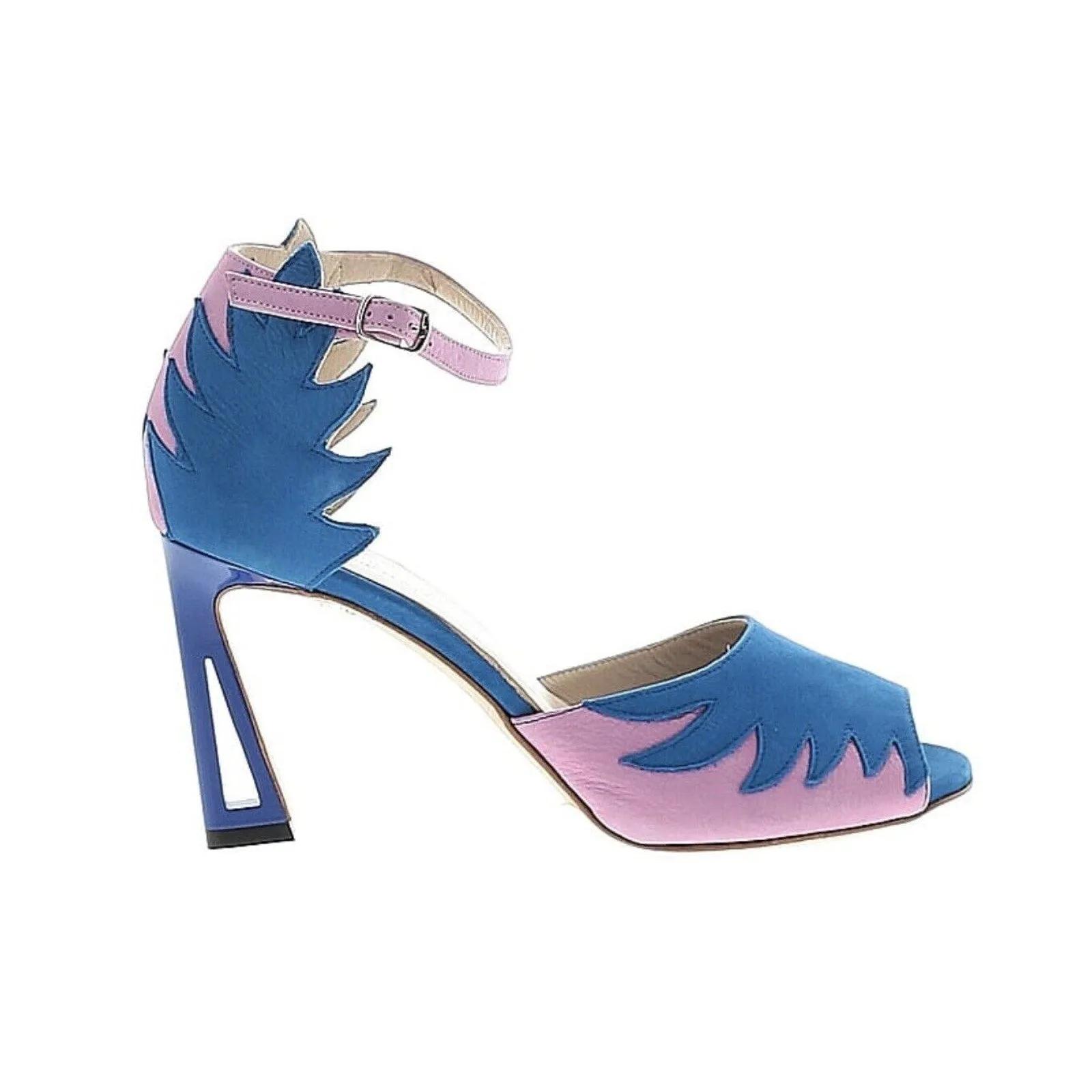 Jerelyn Creado Nolana Women’s High Heeled Sandals Art To Wear - Pink Blue Flame Leather, Size 39