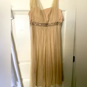Jessica Howard Gold sparkle Dress with sequin/beaded waist, sz 10, Mini, prom