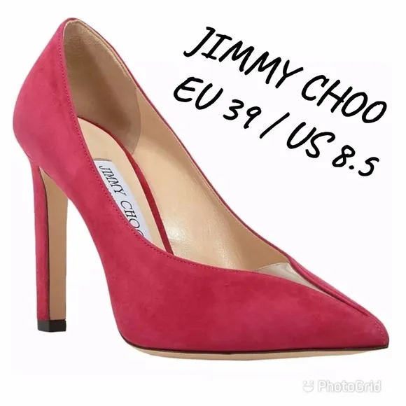 JIMMY CHOO Baker 100 Suede Leather Heel Shoes  EU 39 / US 8.5  NEW with Box
