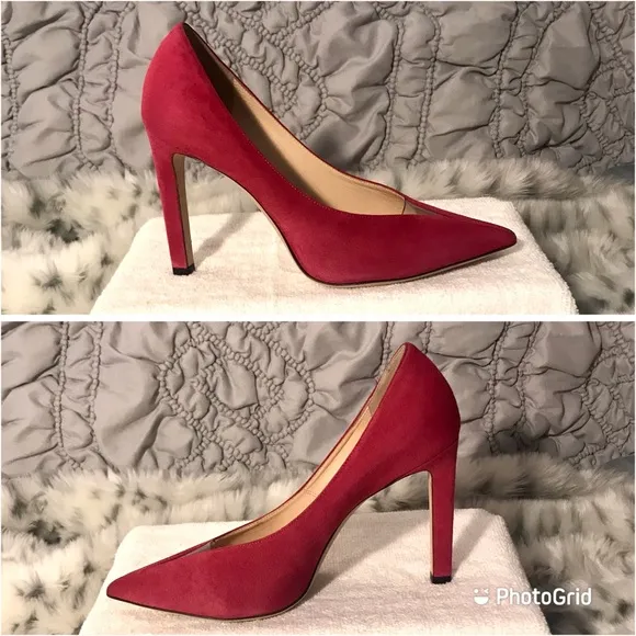 JIMMY CHOO Baker 100 Suede Leather Heel Shoes  EU 39 / US 8.5  NEW with Box